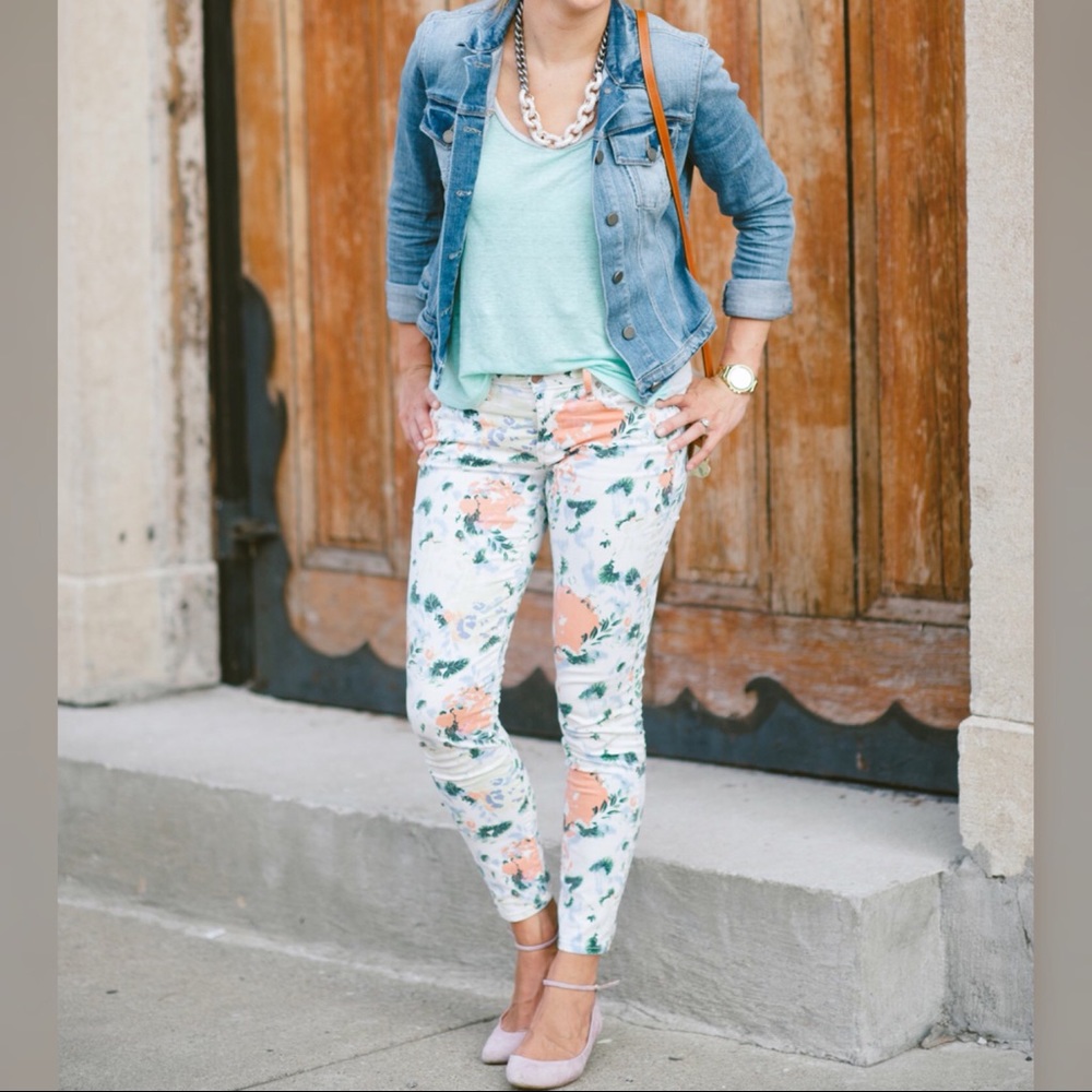 Gap floral legging skinny jeans 28R